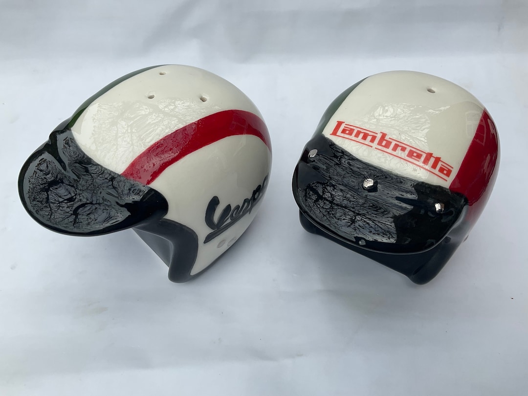 Mod/scooters/vespa/lambretta Style Crash Helmet Salt and Pepper