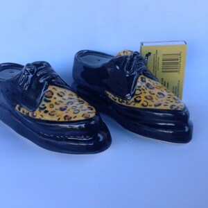 Rockabilly creepers salt and pepper sets.Leopard Skin/ Black. image 5