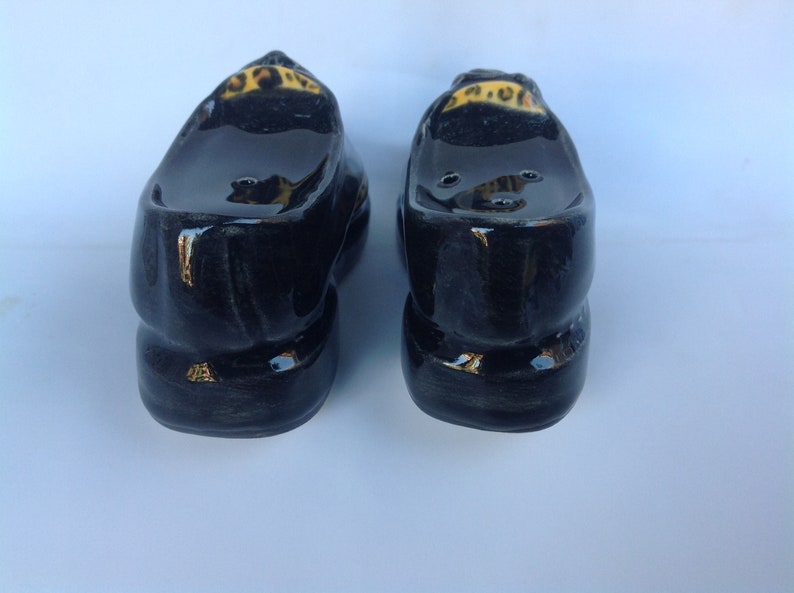 Rockabilly creepers salt and pepper sets.Leopard Skin/ Black. image 6