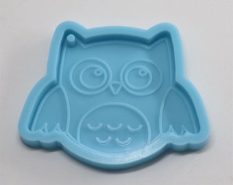 Eule Anhänger Silikonform Mold für Resin, UV Gießharz, Epoxidharz ca. 6 cm