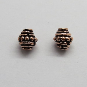 20 Pieces Beads Spacers Solid Copper Beads  6mm Round Handmade Beads
