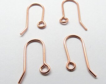 10 Pieces Ear wire Hooks 20 gauge Pure Copper Earring Hook Jewelry Making Supplies 17mm Long