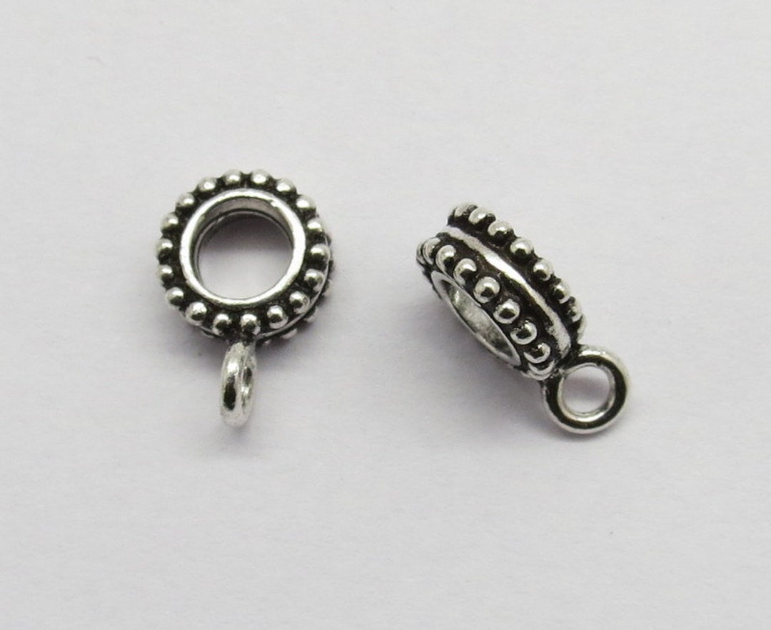 2 Pieces 925 Sterling Silver Pendant Loop Bali Beads Pendant Bail ...