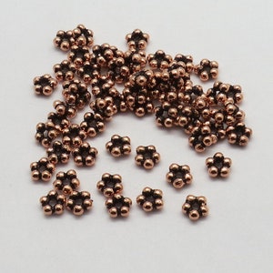20 Pieces Beads Spacers Solid Copper Beads 5.5mm Round