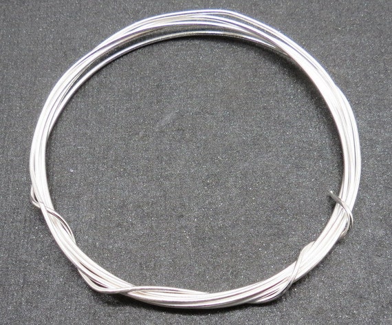 Plata Esterlina 925 de alambre redondo 20 Gauge 0,8 Mm duro media 5 ft
