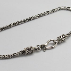 Details about   1 Piece Silver Snake Chain Bali Silver Handmade Motif Chain 53 cm Long 