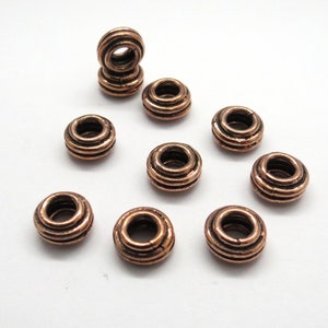 8 Pieces Copper Beads Genuine Copper Beads Jewelry Making Beads Supplies 9x5mm Round