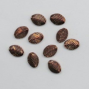 8 Pieces Copper Beads Genuine Copper Beads Jewelry Supplies Beads Handmade Copper Beads 9x6mm oval Beads