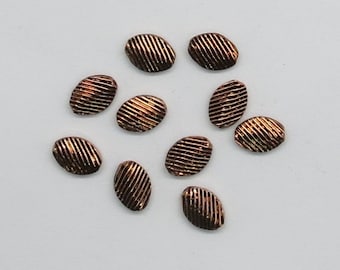 8 stuks koperen kralen Echte koperen kralen Sieradenbenodigdheden Kralen Handgemaakte koperen kralen 9 x 6 mm ovale kralen