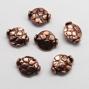 10 Stück Kupferperlen Echte Kupferperlen Schmuck Zubehör 10x8 mm Perlen