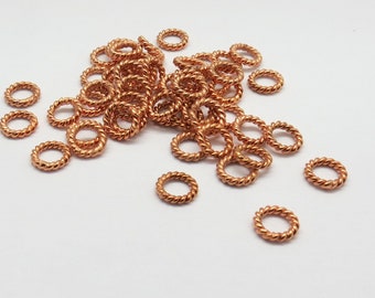20 pezzi distanziatori per perline ad anello chiuso da 6 mm rotondi in rame
