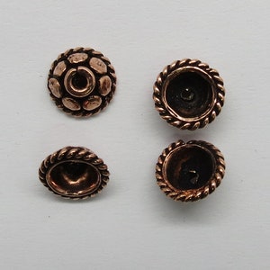 10 Pieces Beads Cap Copper Beads Spacers Cap 8mm Round Jewelry Supplies Beads Spacer