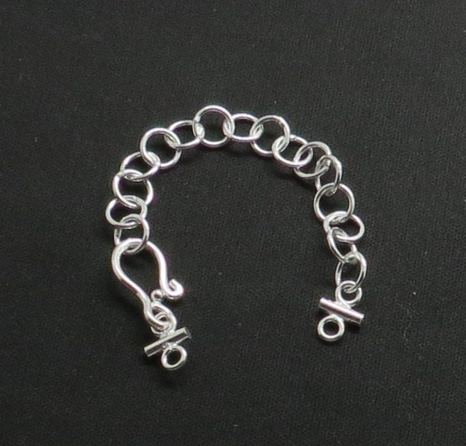 Custom 4mm Sterling Silver Plated Snake Chain Extender, Choose