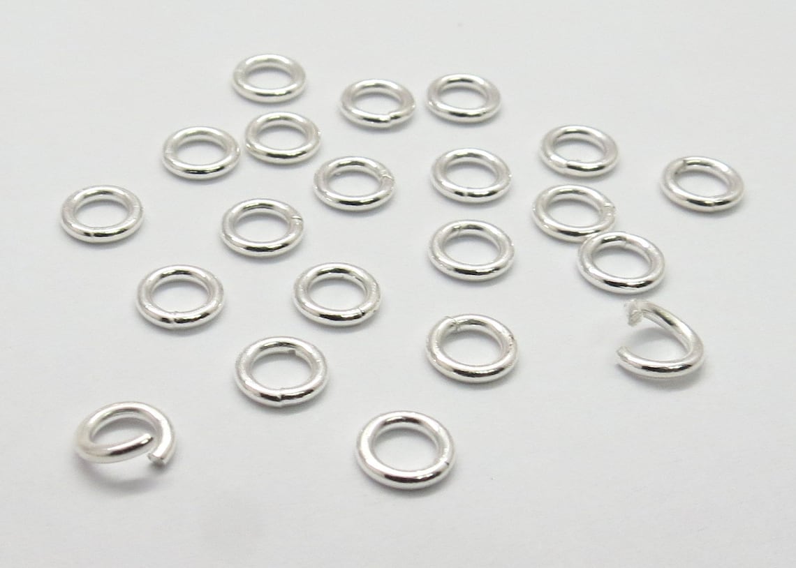 25 Pieces Beads Jump Ring 925 Sterling Silver Bali Silver Etsy