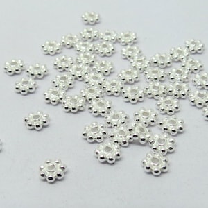 20-delige Spacer Bali Kralen 925 Sterling Zilver 4mm Ronde Bright Shiny
