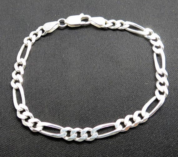 【MASMIA】 Smile 925 Silver Chain Bracelet Amazon.com: 925 Sterling Silver Square Solid Chain Bracelet