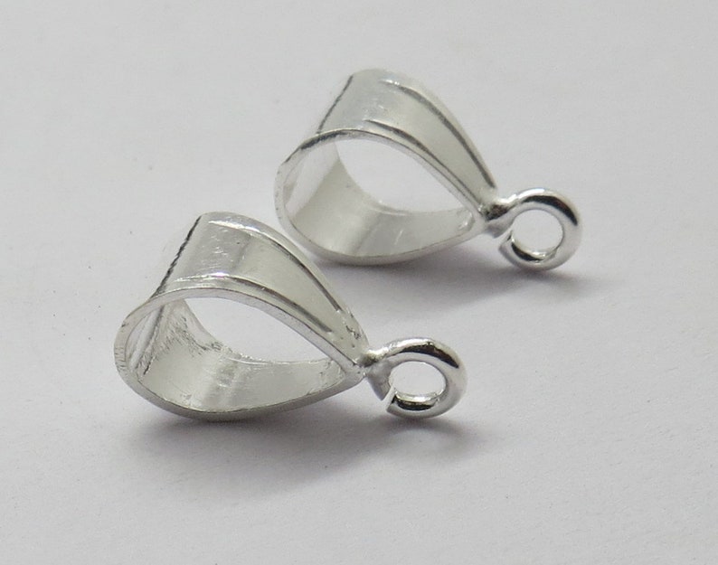 2 Pieces 925 Sterling Silver Bails Pendant Loop Bails 22K Gold Etsy