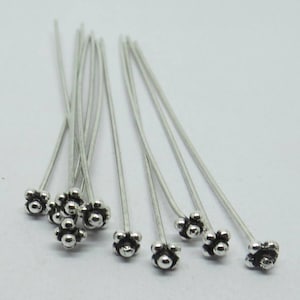 75mm Long Headpin 925 Sterling Silver 20 Gauge Wire