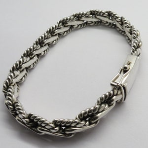 925 Sterling Silver Bracelets Bali Silver Bracelet Braided Chain Bracelet  20 Cm Long Handmade Silver Bracelet