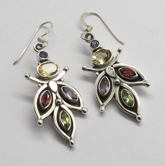 Sterling Multicolor Pietersite Earrings Sterling Multicolor Pietersite Earrings