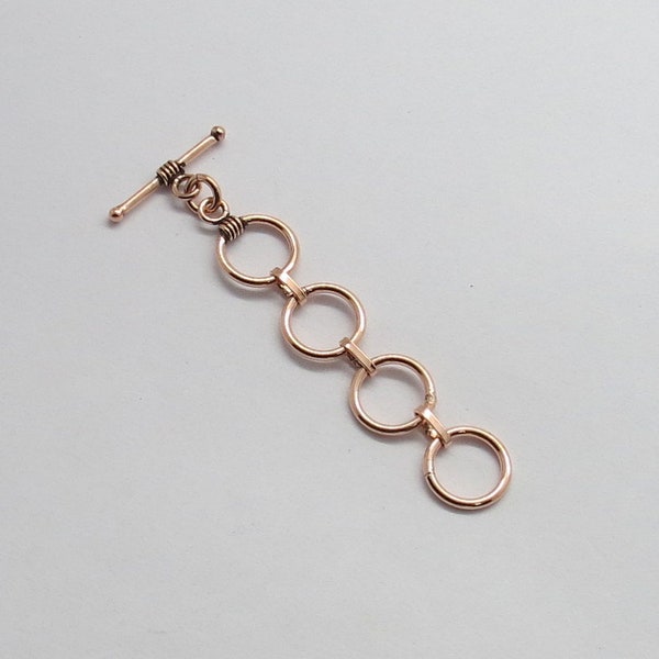 2 Pieces Toggle Clasp Copper Oxidised Adjustable Chain Toggle Clasp Hooks 7cm Long