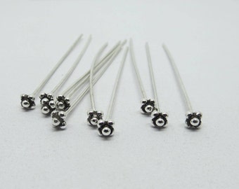 50mm Long Headpin 925 Sterling Silver 20 Gauge Wire