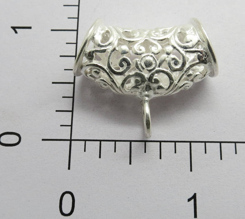 1 Piece Pendant Bail Loop 925 Sterling Silver With Open Jump Ring 30mm ...