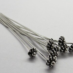 5 Pieces Headpins 925 Sterling Silver 70mm Long 19 gauge wire