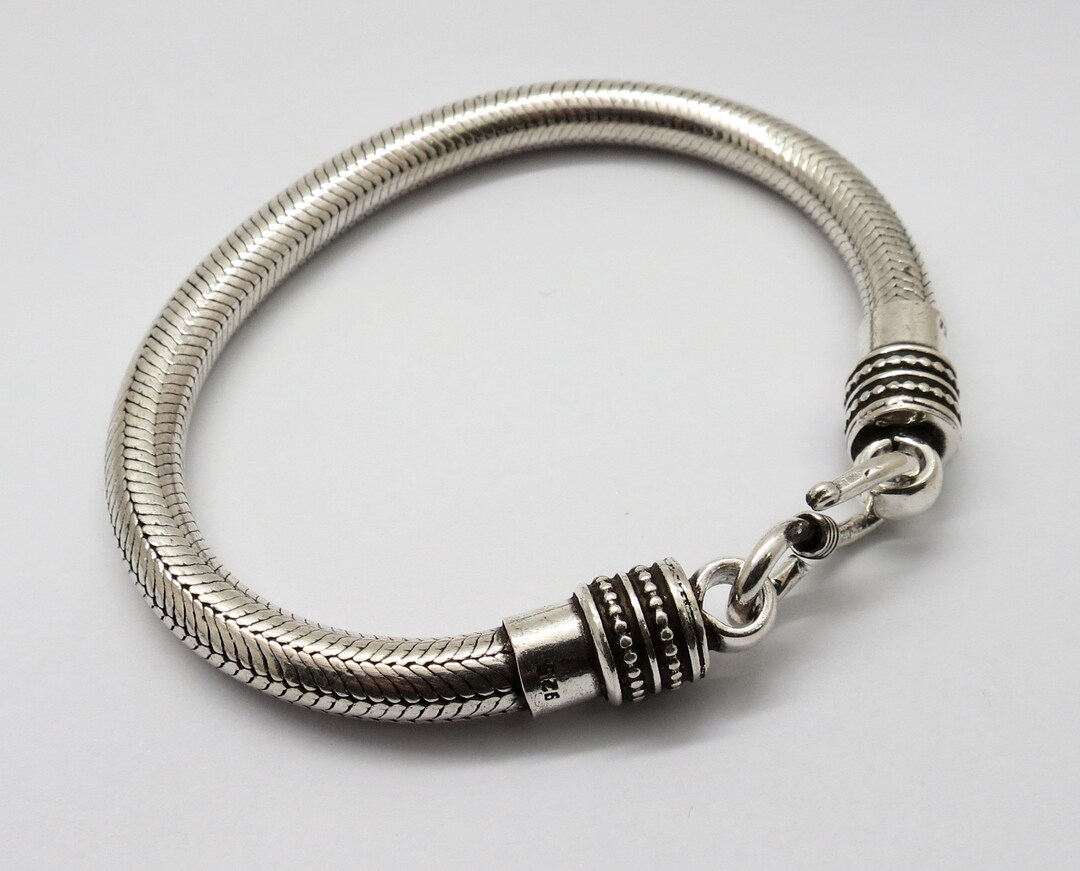 925 Sterling Silver Bracelets Bali Silver Bracelet Snake