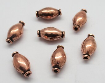 8 stuks koperen kralen Echte koperen kralen Sieradenbenodigdheden 14 x 8 mm ovale kralen