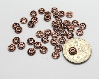 20 Pieces Beads Spacers Solid Copper Beads 5mm Round Copper Beads Spacers Jewelry Making Beads