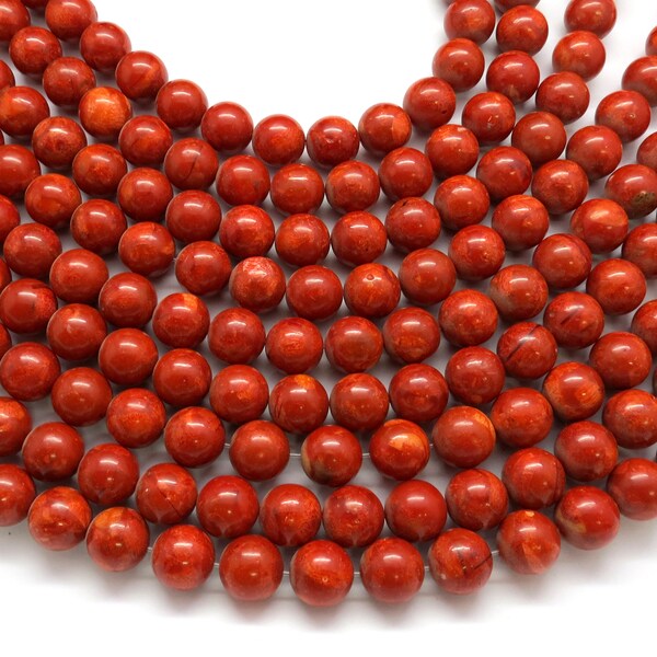 Red Sponge Coral Beads Etsy