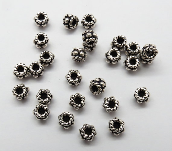 Bali Sterling Silver Spacer Beads | 5 x 3.5mm | 1 piece