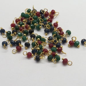 Dangle Charms Wire Wrapped Pendant Spinel Small Dangle Charm Pendant Natural Gemstone 10 Pieces Dangles