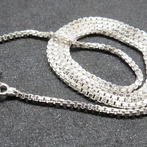 1 Piece Sterling Silver Chain Necklace 925 Sterling Silver Chain With Spring Clasp Hook 16 Inch Long