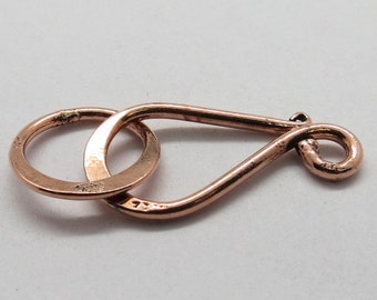 2 Piece Copper Clasp Hook Eye Clasp Necklace Lock 35x15mm Jewelry Making Findings
