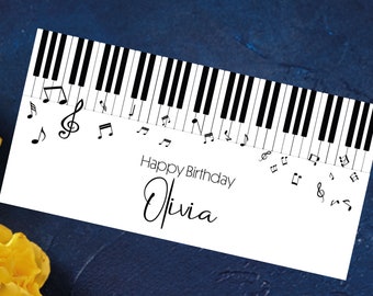 Piano Birthday Card - Etsy