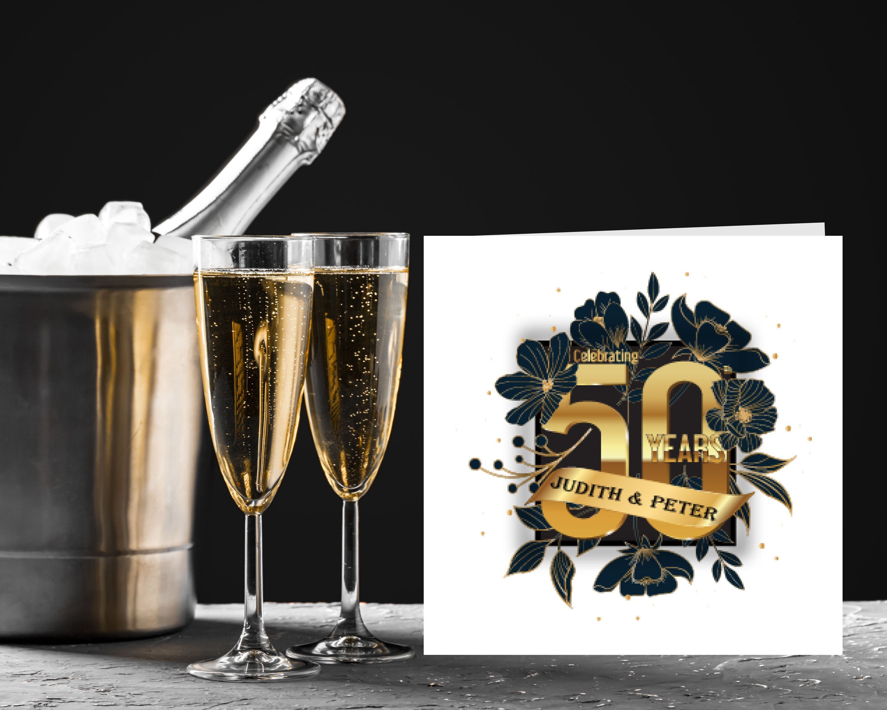 Personalised Golden Wedding Anniversary / Personalised 50th - Etsy UK