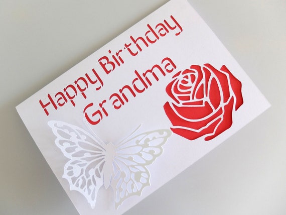 personalised card grandma birthday card grandma handmade etsy