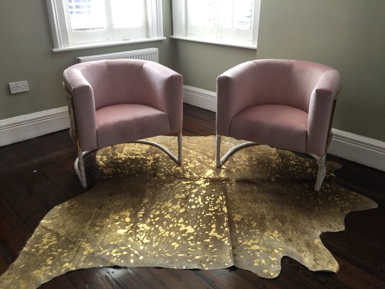 Gold Speckled Metallic Cowhide Rug/ Cow Skin/ Cow Rug/cowhide/ Etsy