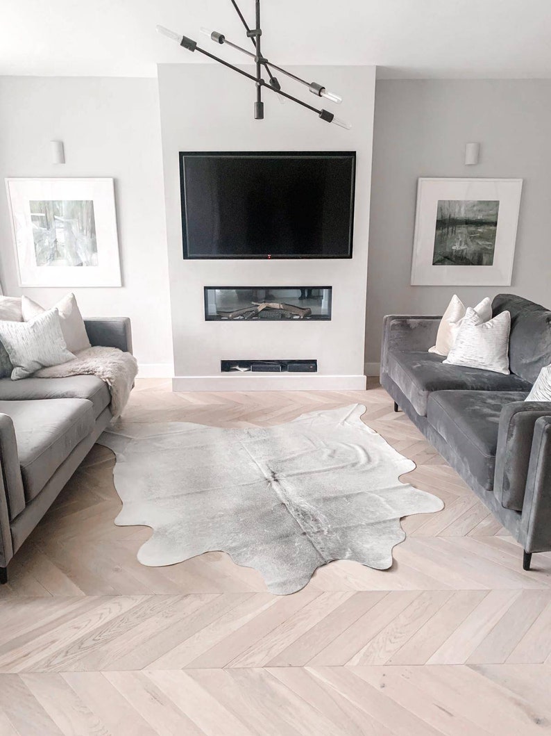 Grey Cowhide/ Grey Cow Rug/ Grey Cow Skin/ Cow Rug/ Nordic Style image 1