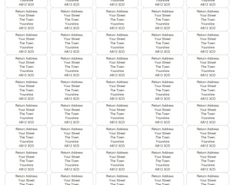 Personalised Address Labels / Stickers Pre Printed 65 Per Sheet (38.1 x 21.2mm)