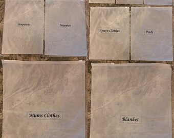 Maternity Baby Hospital Organiser Bags x 15