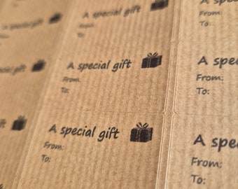 A Special Gift Brown Label 65 Per Sheet (38.1 x 21.2mm)