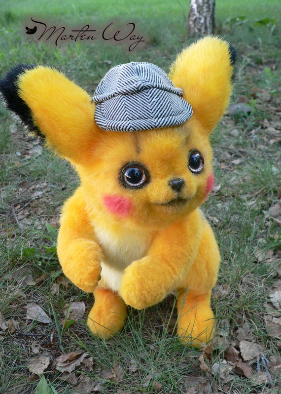 detective pikachu realistic plush