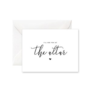 I’ll See You at the Altar Card | Carte de jour de mariage, carte pour le marié de la mariée, carte pour le marié, carte pour la mariée de marié, carte pour la mariée