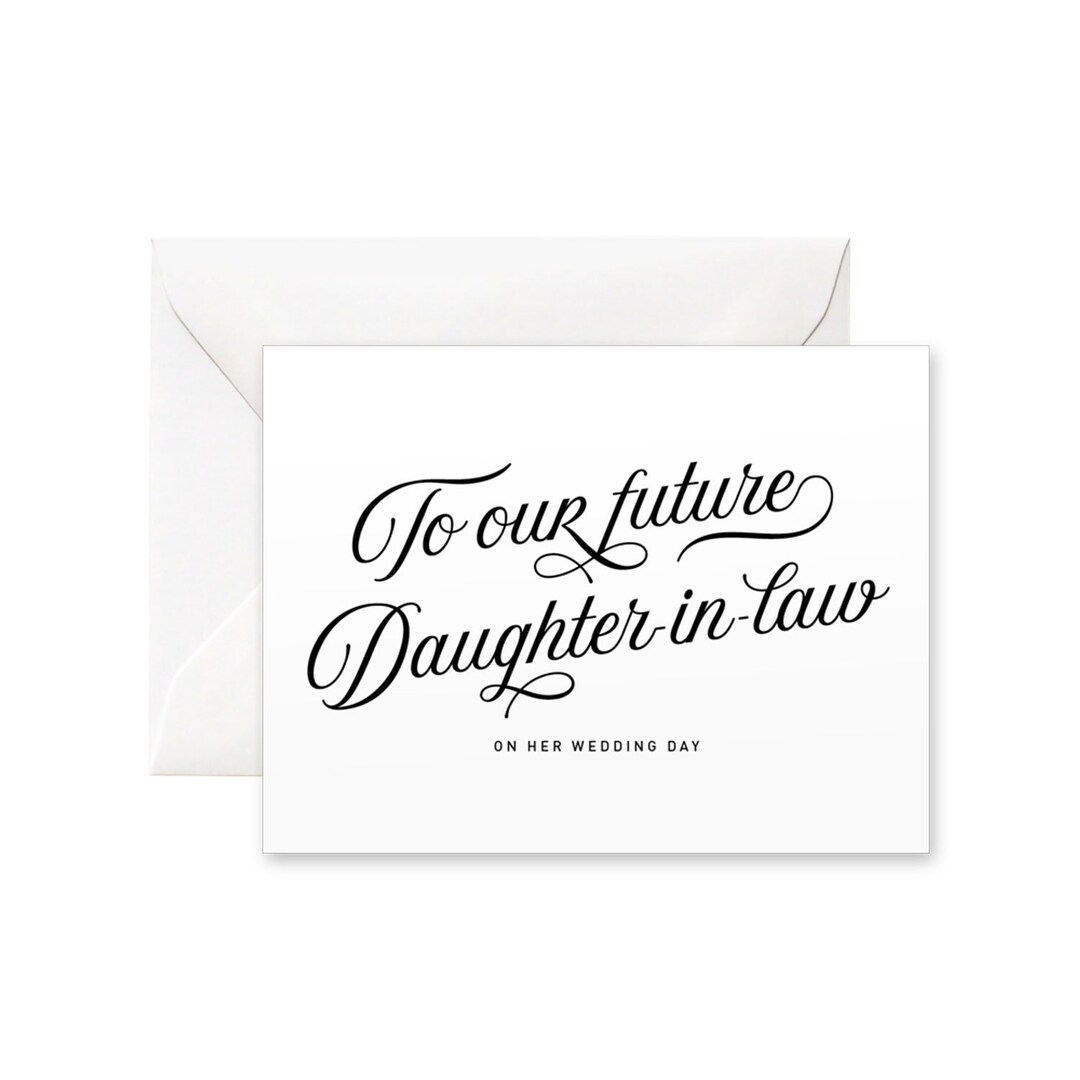 To Our Future Daughterinlaw on Her Wedding Day Card Wedding Day Card
