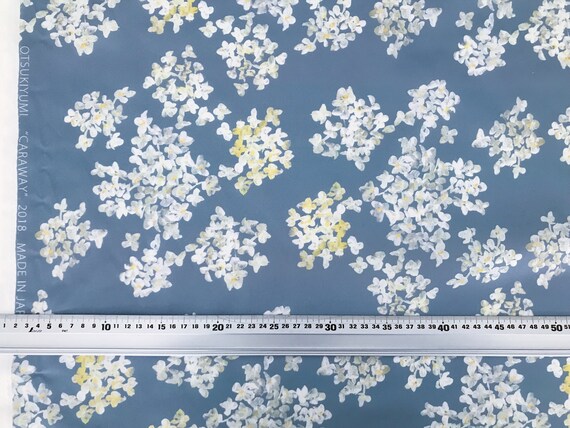 Otsuki Yumi « CARVI » bleu coton - tissu de créateur japonais, coton bleu mi-lourd b0fa20 Otsuki Yumi « CARVI » bleu coton - tissu de créateur japonais, coton bleu mi-lourd b0fa20