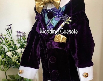 PAWSOME. Dog tuxedo, dog suit, dog wedding attire, wedding dog, dog of honor, ring bearer, luxury, deluxe, tailormade