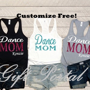 Dance Mom Tank, Dance Mom Hoodie, Dance Mom Tee, Dance Mom T-Shirt, Dance mom Gift, Glitter Dance mom, Glitter Dance T-Shirt